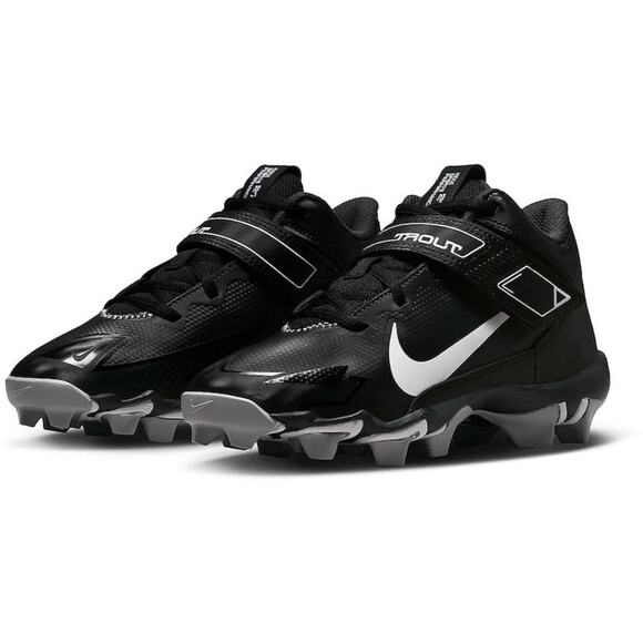 Nike Men Shoes Size 11.5 Force Trout 8 Keystone Football Cleats Lace Up Black - Picture 1 of 12